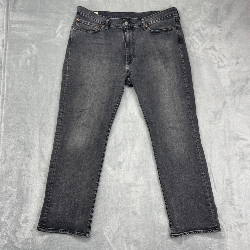 Levi's Jeans Mens 38x30 Gray Denim Stretch Regular Fit Straight Leg‎ Streetwear